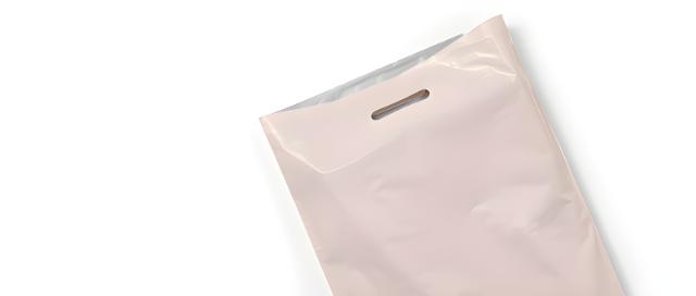 Plastic bag in pink