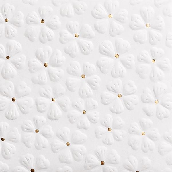 Wrapping Paper White Flower hotfoil 20 cm x 100 m