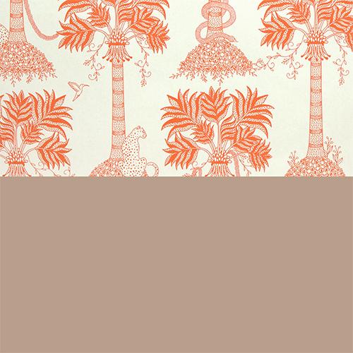 Wrapping Paper 3669 TropicalPalms Orange 55 cm x 100 m