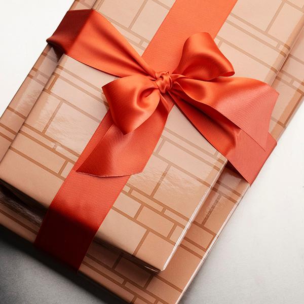 Wrapping paper 3714 Glazed Tile Peach