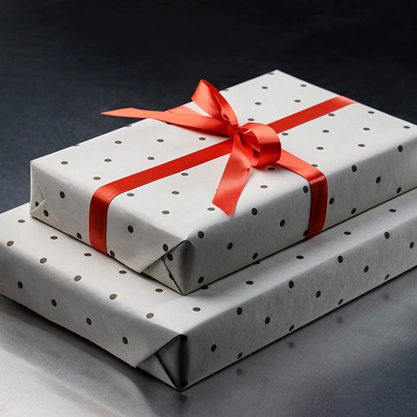 Wrapping paper 3718 Polka Dot Coffee Cream 55 cm