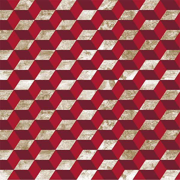 Wrapping paper 5953 55cm Cube Red/Gold