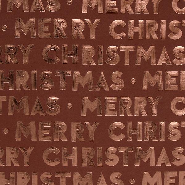 Christmas Paper 6295 Brown Merry Christm