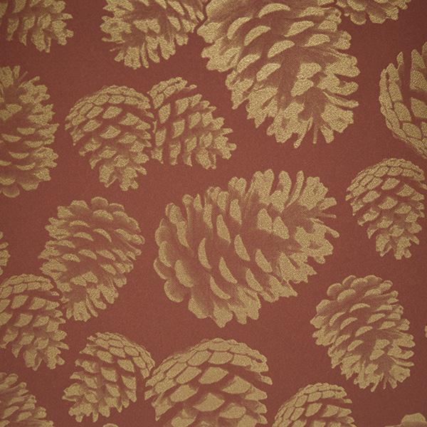 Christmas Paper 6299 Brown Gold Pine Con