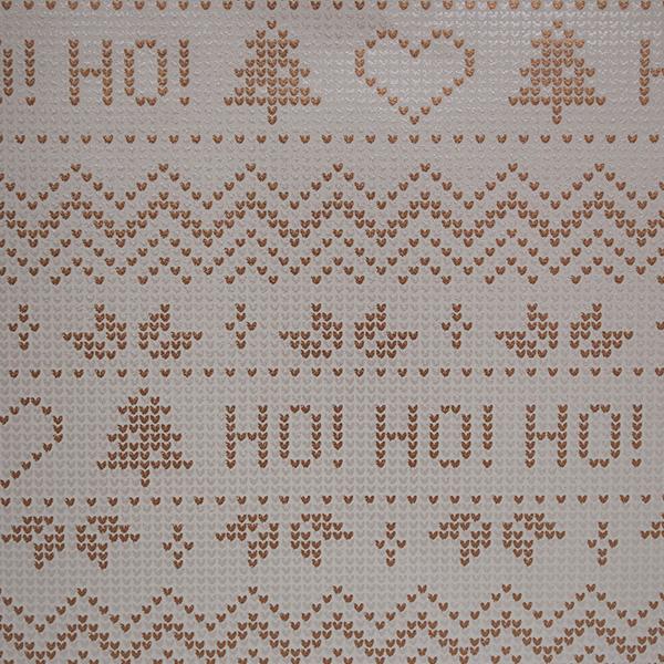 Christmas Paper 6359 White Copper Ho Ho 