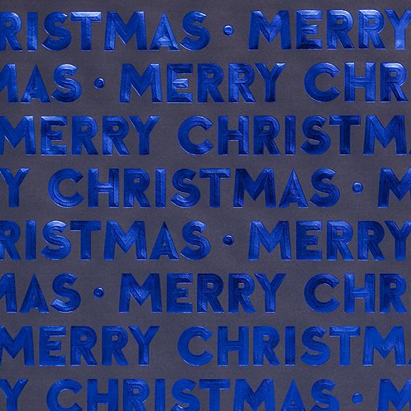 Christismas Paper 6396 Blue Merry Christ 55 cm x 100 m