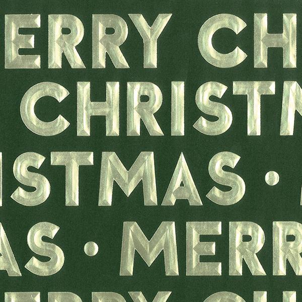 Christmas Paper 6408 New Green Merry Christmas 55 cm