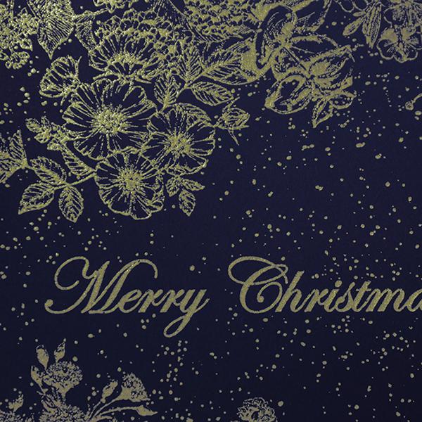 Christmas Paper 6460 Blue Golden Deer 55 cm