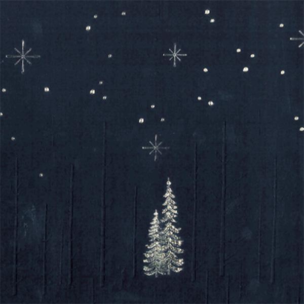 Christmas Paper 6484 Navy Forrest Star Night 55 cm