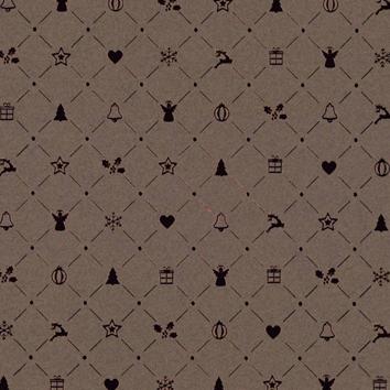 Christmas paper 6514 Christmas tradition Coffee  55 cm x 100 m 