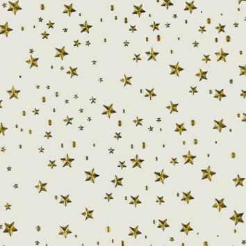 Christmas paper 6518 Beige Gold  Little Stars 55 cm x 100 m 