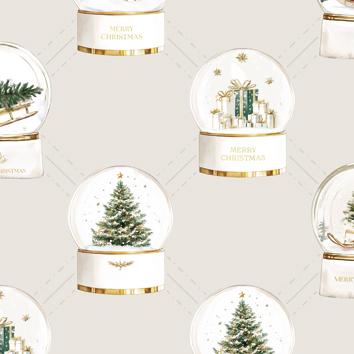 Christmas Paper 6519 Snow Globes 55 cm x 100 m