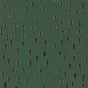 Christmas paper 6522 Small Christmas trees Green 55 cm x 100m