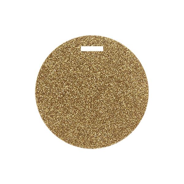 To & From round Ø 80mm Gold Glitter 90 pcs.