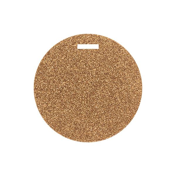 To & From Round 80mm Copper Glitter 90 pcs.