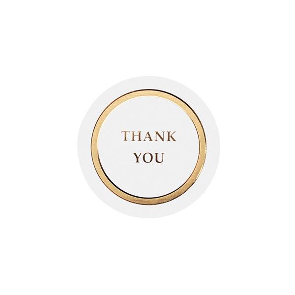 Label Thank You Ø55 mm. Gold 200 pcs.