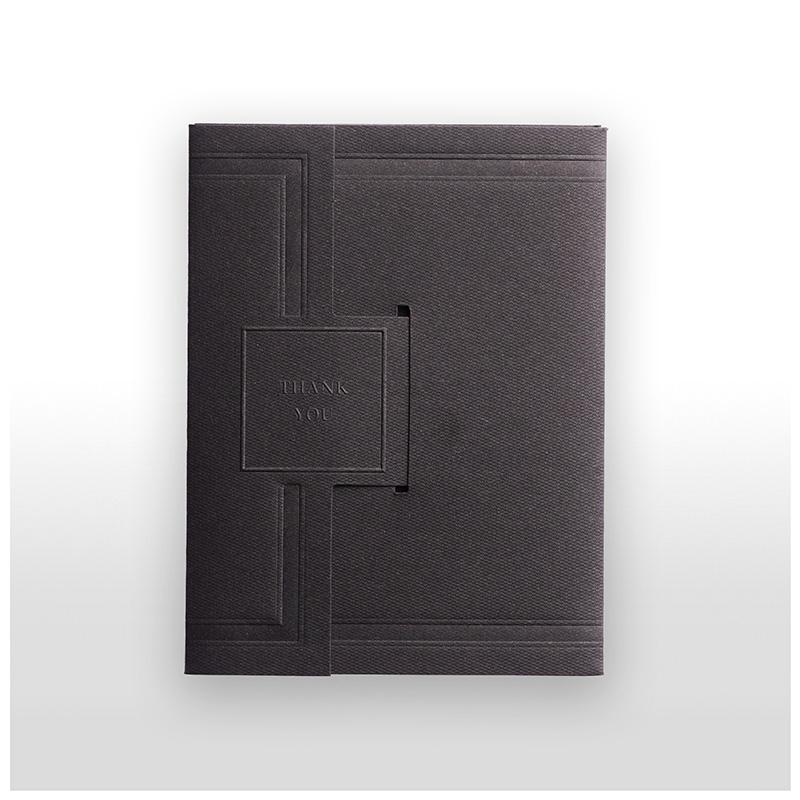Voucher / Gift card cover Black 10x13 cm.