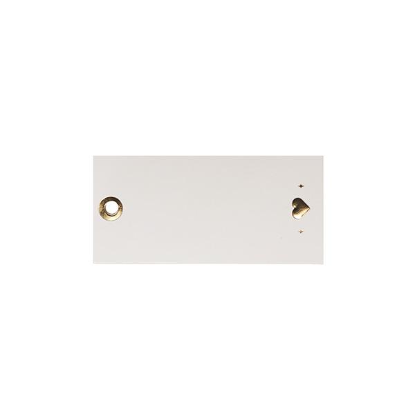 Hang tag 40x85mm white with gold foil 90 pcs