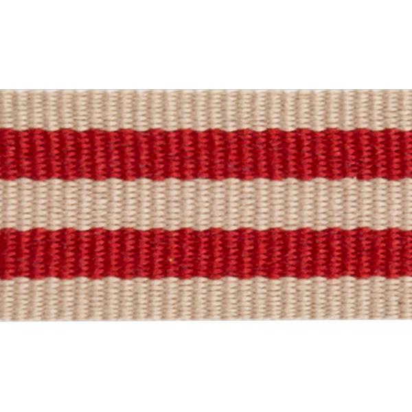 Cottonribbon Nature/red 17mm x 90m