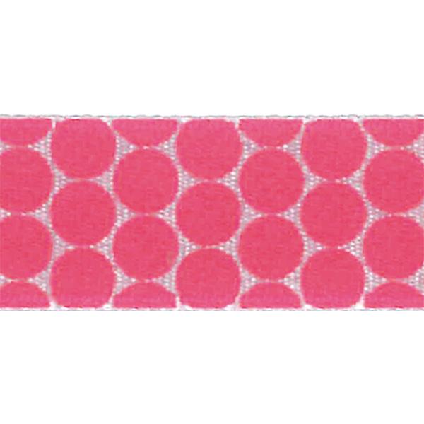 Giftribbon Rasberry dots 15 mm