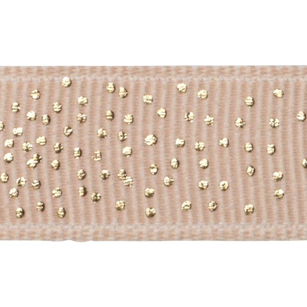 Gift ribbon Pastel Rose w gold dots