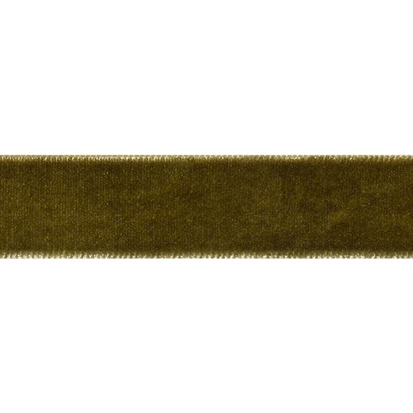 Velour ribbon 6mm Moss Green 90m