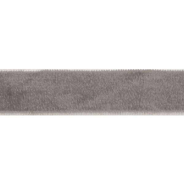 Velour ribbon 6mm Grey 90m