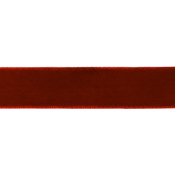 Velour ribbon 6mm Red 90m