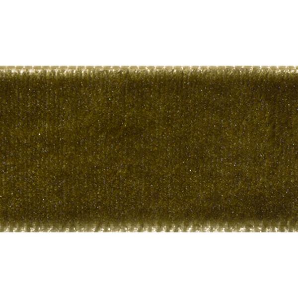 Velour ribbon 15 mm Moss Green 90 m