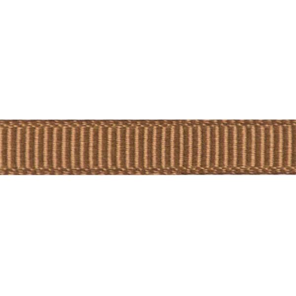 Satin ribbon ribbed 6mm 90m Golden Brown