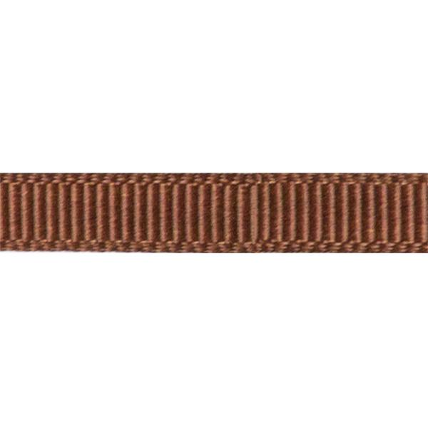 Satin ribbon ribbed 6mm 90m Root Beer