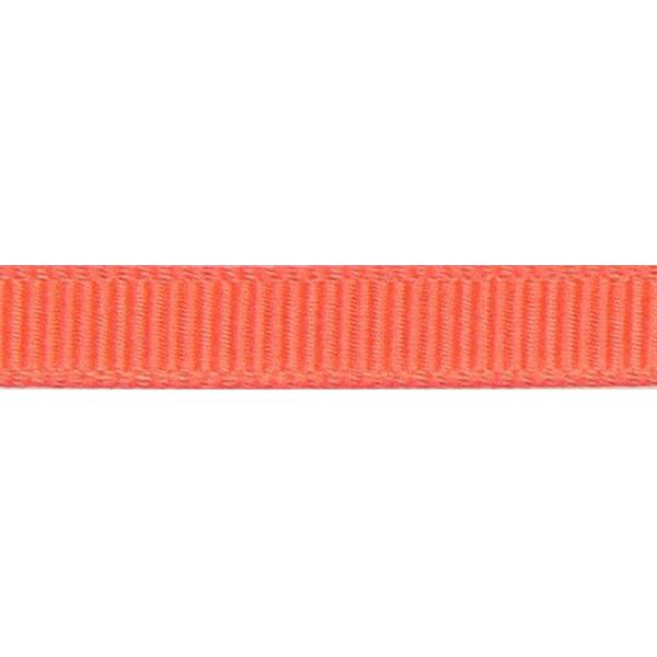 Satin ribbon ribbed 6mm 90m Neon Orange