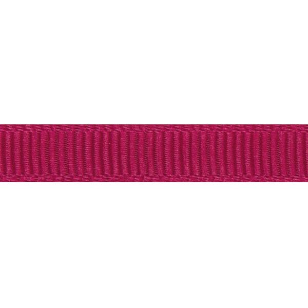 Satin ribbon ribbed 6mm 90m Raspberry