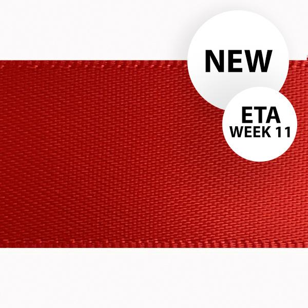 Satin ribbon 18 mm 90m. Poppy Rose