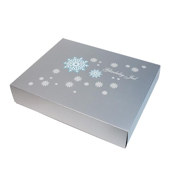 Giftbox Silver with snowflakes