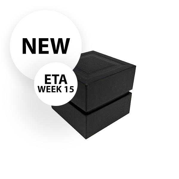 Hard box bund og låg Black 6x6x5,5cm