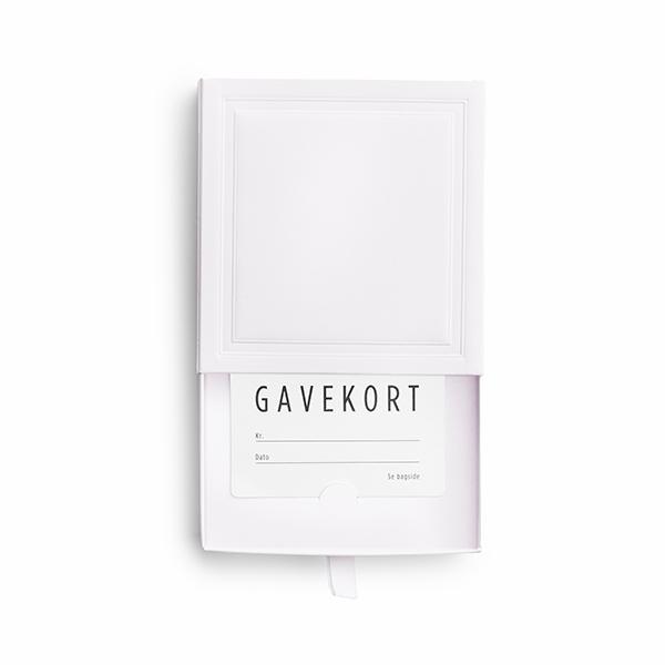 Giftcard box White w.frame 110x110x30mm