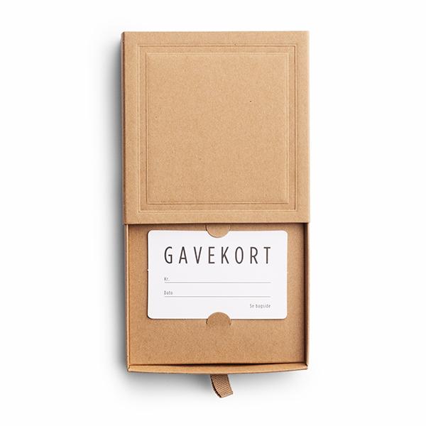 Giftcard box brown w. frame110x110x30mm