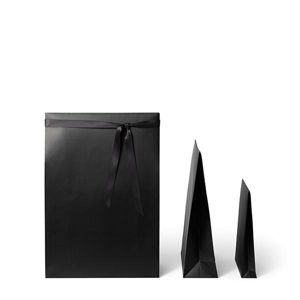 Giftbag black 16x4x23+7 cm