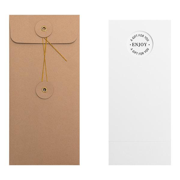 Gift card envelope with inlay 