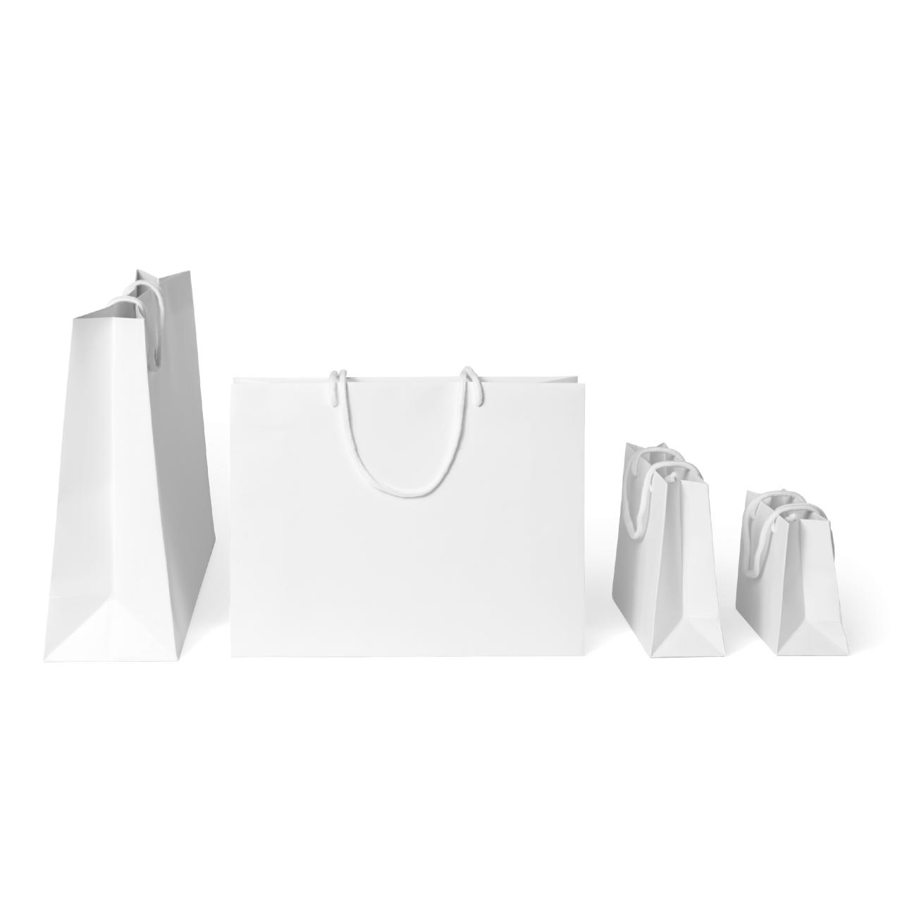 Luxury bag Matt White Embossed 20x8x15