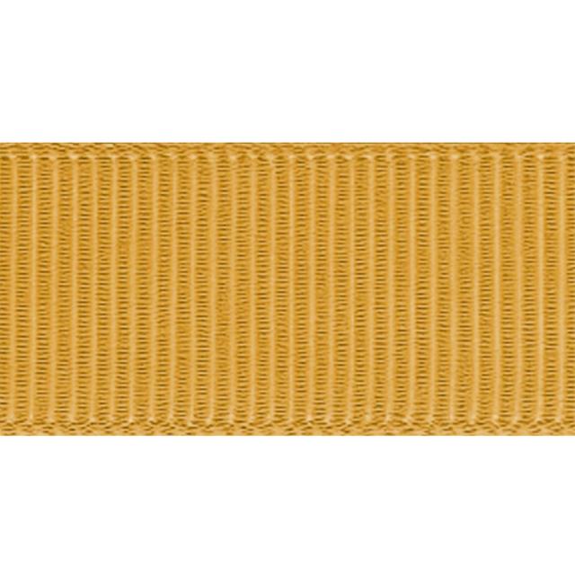 Ribbet silkebånd, Pale Gold, 16 mm