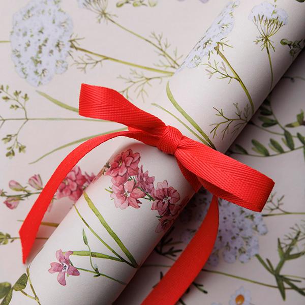 Wrapping Paper 3668 Flower Meadow Sand 55 cm x 100 m