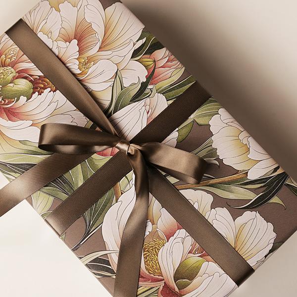 Wrapping paper 3695 55cm Autumn Peony, 100 m