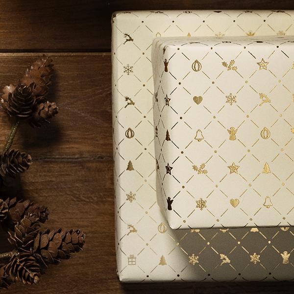 Christmas Paper 6443 Beige Christmas Tradition 55 cm x 100 m