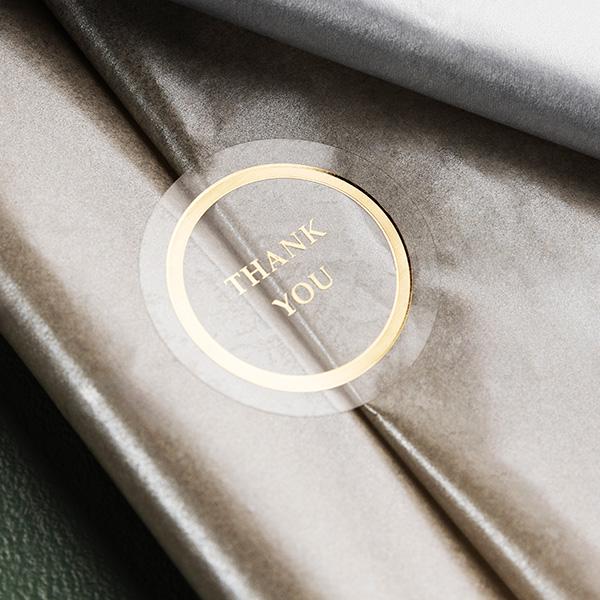 Label Thank You Ø55 mm. Gold 200 pcs.