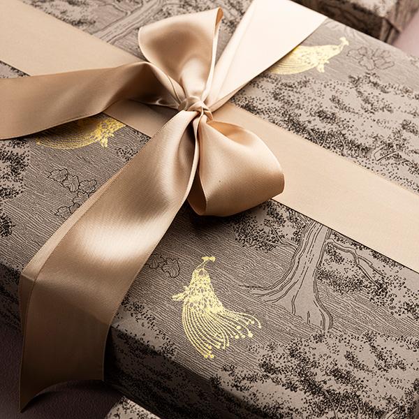 Satin ribbon 50 mm 45m. Tan