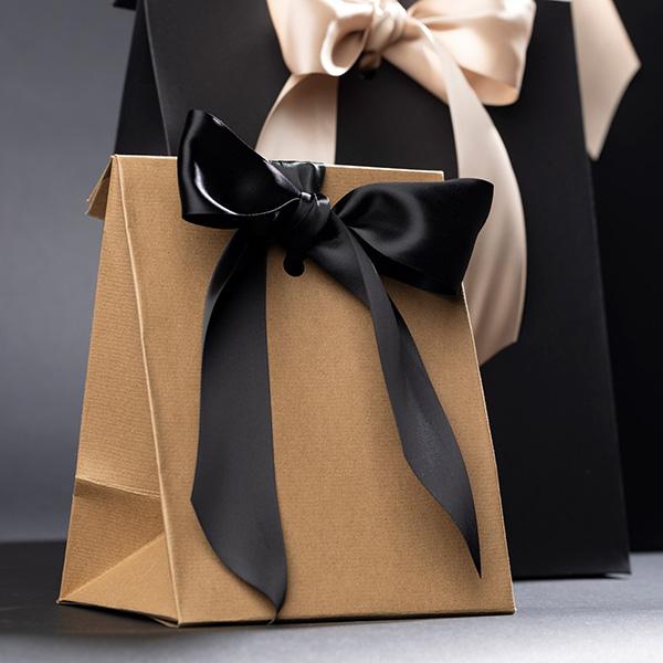 Giftbag Embossed Brown 30x14x43 cm
