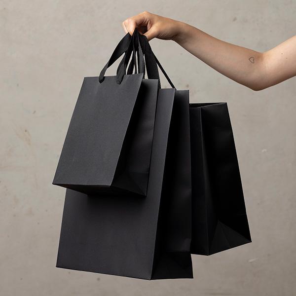 Luxury bag Black Craft Embossed 25x10x32