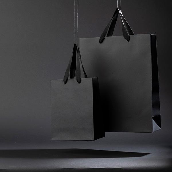 Luxury bag Black Craft Embossed 25x10x32